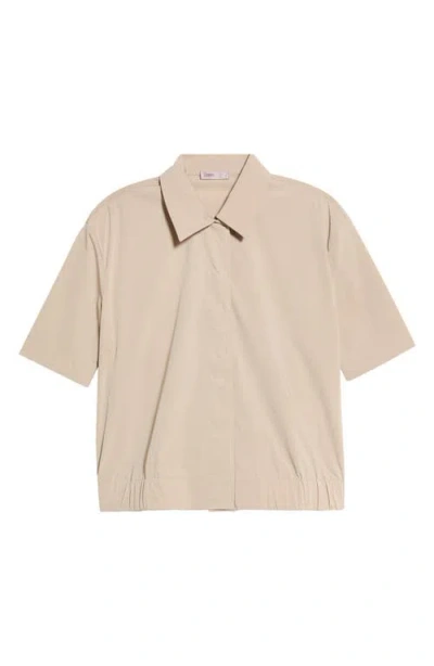 Herno Stretch Modal Blend Button-up Shirt In Neutral