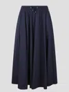 Herno Black Skirt With Elastic Drawstring Waist In Tech Fabric Stretch Woman