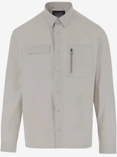 Herno Stretch Nylon Master Shirt In Light Grey