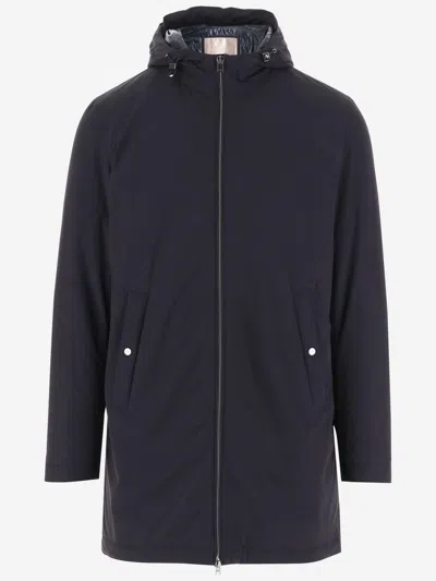 Herno Stretch Nylon Resort Jacket In Blue