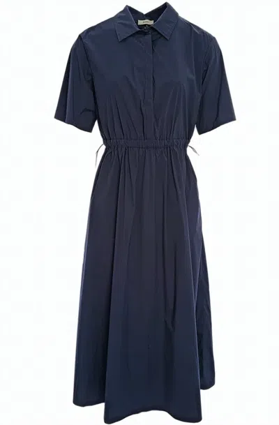 Herno Stretch Nylon Shirt Midi Dress In Black