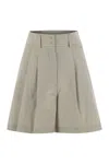 Herno Stretch Nylon Shorts In Ice