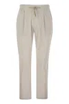 Herno Suede Effect Resort Trousers In Brown