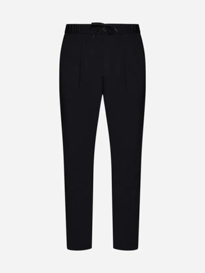 Herno Stretch Nylon Trousers In Black