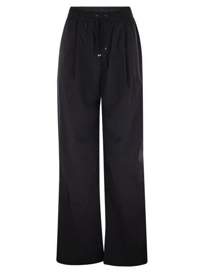 Herno Stretch Nylon Trousers In Black