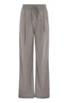 Herno Stretch Nylon Trousers In Gray