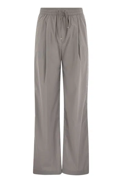 Herno Stretch Nylon Trousers In Gray