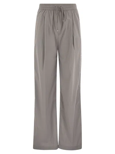 Herno Stretch Nylon Trousers In Gray