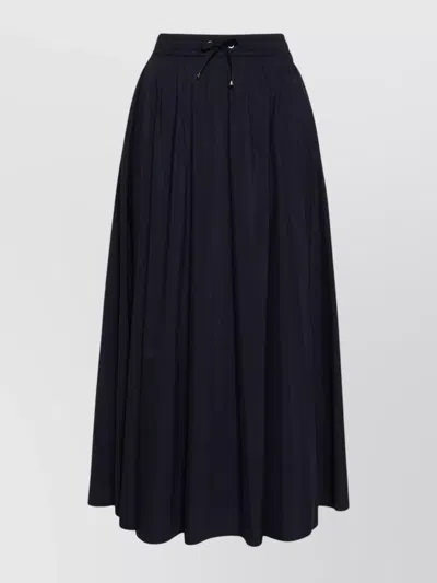 Herno Women Black Skirt With Elastic Drawstring Waist In Tech Fabric Stretch Woman