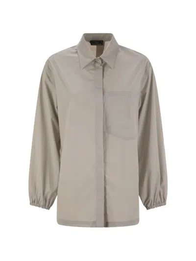 Herno Stretch Tech Shirt In Neutral