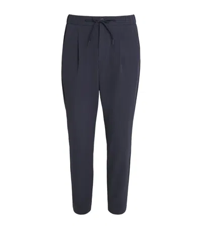 Herno Stretch Technical Drawstring Trousers In Blue