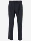 Herno Stretch Technical Fabric Trousers In Black