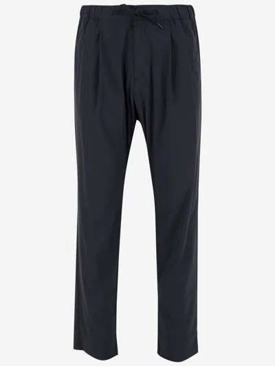 Herno Stretch Technical Fabric Trousers In Black