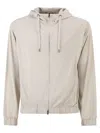 Herno Men Stretch Techno-nylon Bomber Jacket In Neutral