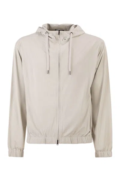 HERNO HERNO STRETCH TECHNO-NYLON BOMBER JACKET