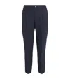 Herno Stretch Virgin Wool Trousers In Blue