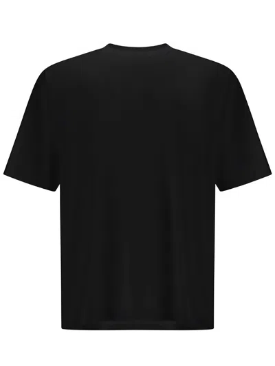 Herno Stretch-cotton Jersey T-shirt With Scuba Details In Black