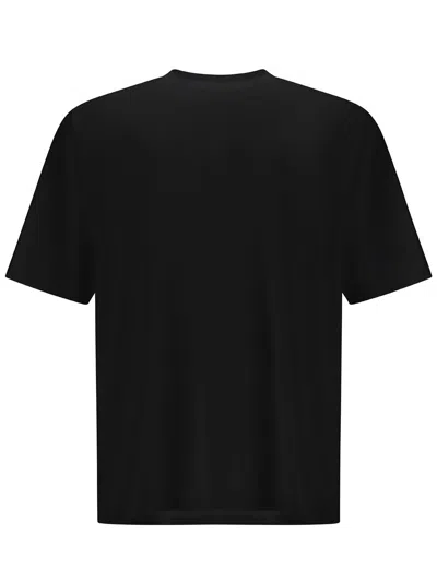 Herno Stretch-cotton Jersey T-shirt With Scuba Details In Black
