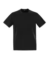 Herno Navy Blue Solid T-shirt In Black