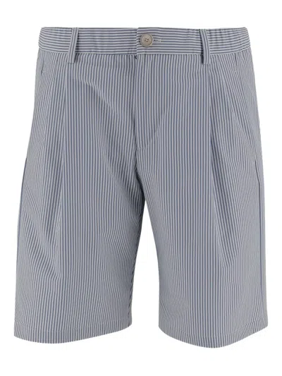 Herno Striped Bermuda Shorts In Blue