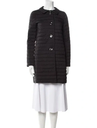 Pre-owned Herno Striped Coat In Gray