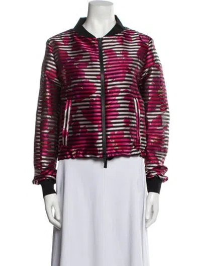 Pre-owned Herno Striped Evening Jacket In Pink