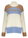 Herno Cozy Winter Sweater With A High Collar In White