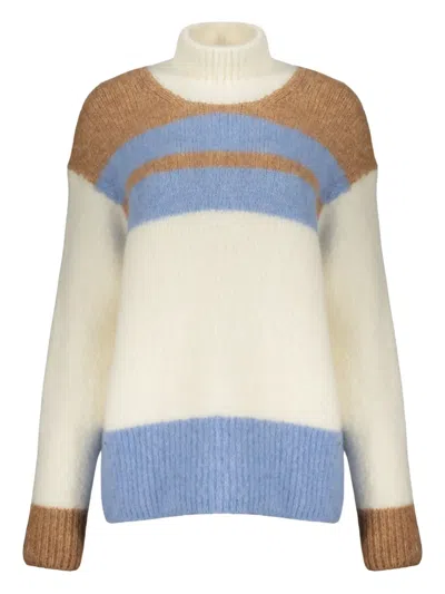 HERNO STRIPED HIGH-NECK SWEATER