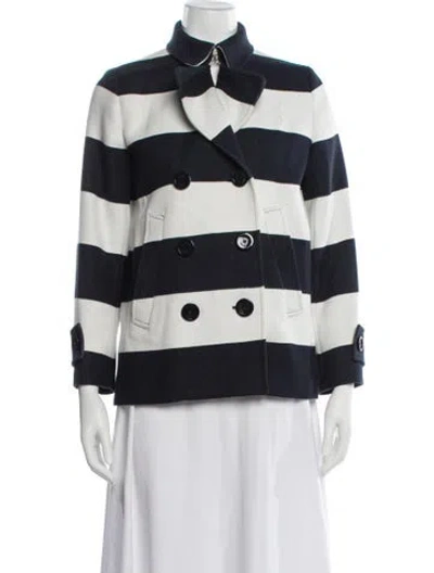 Pre-owned Herno Striped Jacket In Blue