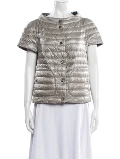 Pre-owned Herno Striped Jacket In Gray