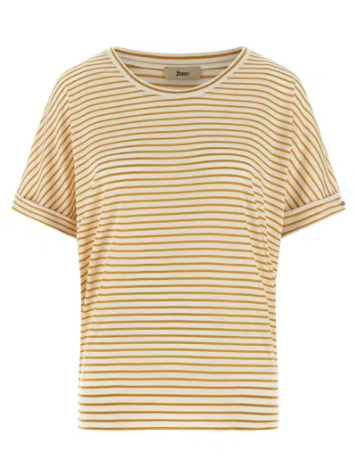 HERNO HERNO STRIPED LYOCELL BLEND T-SHIRT