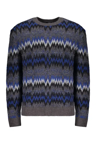 Herno Striped Multicolor Dark Blue Sweater