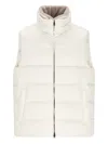 Herno Striped Quilted Down Gilet In White