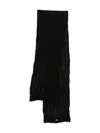 Herno Striped Scarf In Black