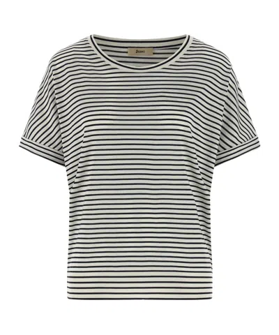 HERNO HERNO STRIPED SHORT-SLEEVE T-SHIRT