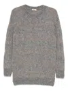 Herno Striped Sweater In Gray