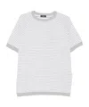 Herno Striped T-shirt In Gray