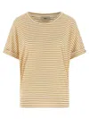 Herno Striped Lyocell Blend T-shirt In Multi