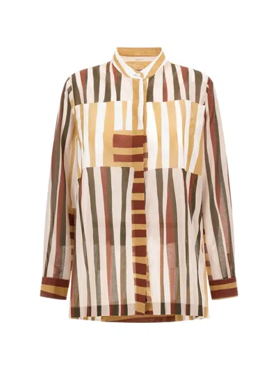 Herno Stripe-pattern Shirt In Neutral