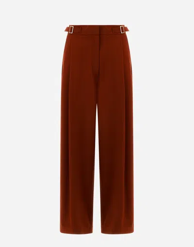 Herno Structures Nylon Trousers In Burnt