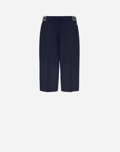 Herno Structures Nylon Shorts In Navy Blue