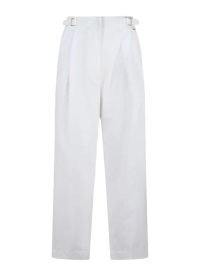 Herno Structures Nylon Trousers In White