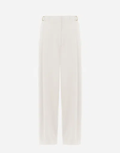 Herno Structures Nylon Trousers In White