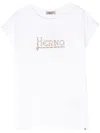 Herno White Interlock Jersey Logo T-shirt In Weiss