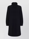 Herno Press-stud Single-breasted Coat In Blue