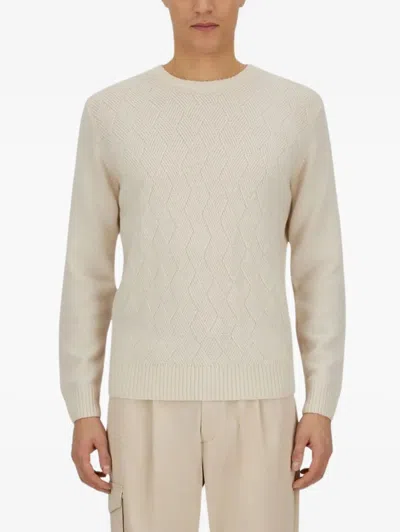 Herno Stylish Crew Neck Sweater For Men In Neutral