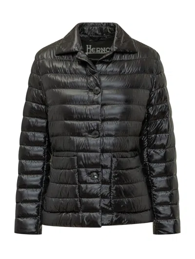 Herno Stylish Down Jacket With Neck Shirt In Yellow