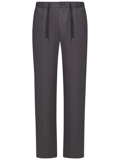 Herno Stylish Grey Trousers With Elasticated Waistband