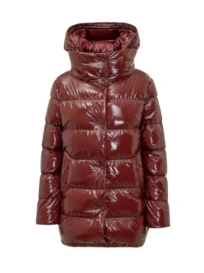 Herno Stylish Padded Down Jacket With Hood In Brown
