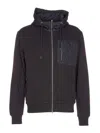 Herno Quilted Hoodie With Drawstring And Long Sleeves In Black
